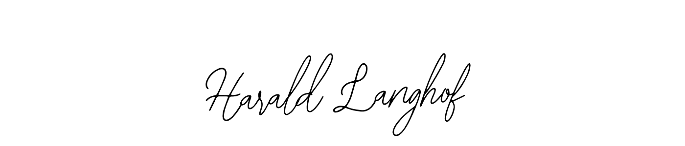Use a signature maker to create a handwritten signature online. With this signature software, you can design (Bearetta-2O07w) your own signature for name Harald Langhof. Harald Langhof signature style 12 images and pictures png