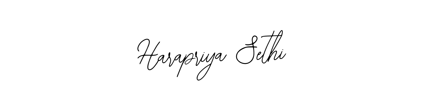 Use a signature maker to create a handwritten signature online. With this signature software, you can design (Bearetta-2O07w) your own signature for name Harapriya Sethi. Harapriya Sethi signature style 12 images and pictures png