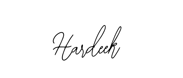 How to make Hardeek name signature. Use Bearetta-2O07w style for creating short signs online. This is the latest handwritten sign. Hardeek signature style 12 images and pictures png