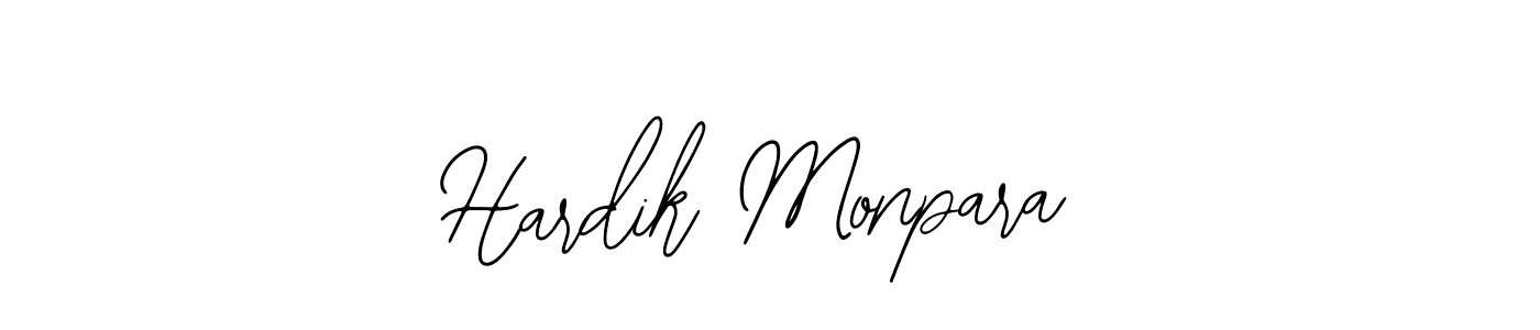 if you are searching for the best signature style for your name Hardik Monpara. so please give up your signature search. here we have designed multiple signature styles  using Bearetta-2O07w. Hardik Monpara signature style 12 images and pictures png