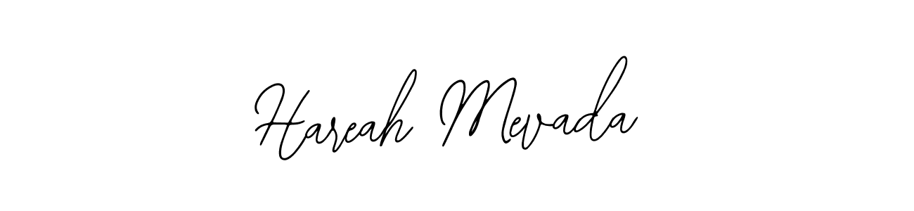 How to make Hareah Mevada name signature. Use Bearetta-2O07w style for creating short signs online. This is the latest handwritten sign. Hareah Mevada signature style 12 images and pictures png