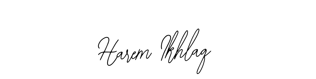 Bearetta-2O07w is a professional signature style that is perfect for those who want to add a touch of class to their signature. It is also a great choice for those who want to make their signature more unique. Get Harem Ikhlaq name to fancy signature for free. Harem Ikhlaq signature style 12 images and pictures png