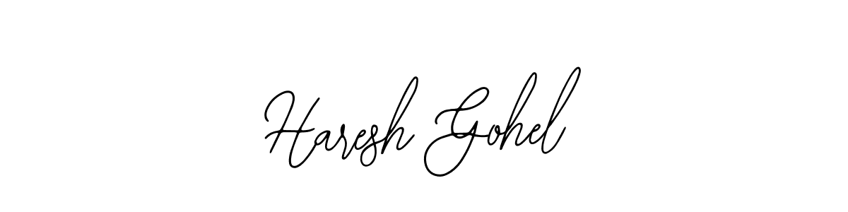 Also You can easily find your signature by using the search form. We will create Haresh Gohel name handwritten signature images for you free of cost using Bearetta-2O07w sign style. Haresh Gohel signature style 12 images and pictures png