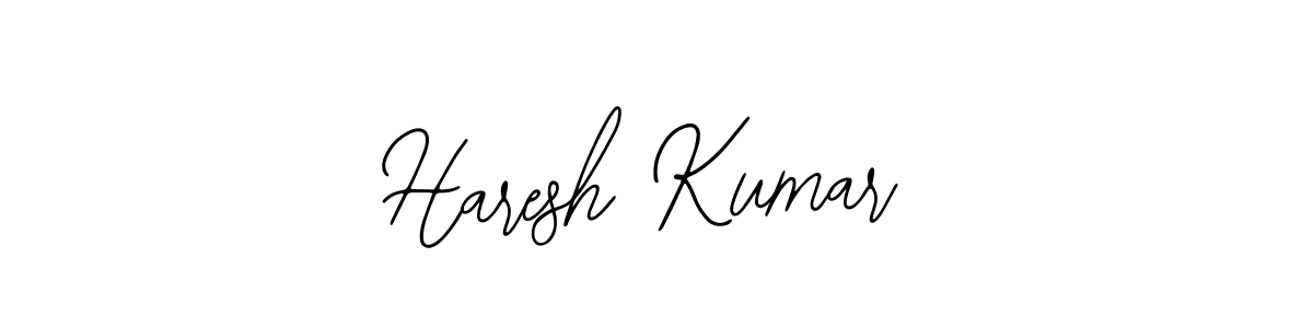 How to make Haresh Kumar name signature. Use Bearetta-2O07w style for creating short signs online. This is the latest handwritten sign. Haresh Kumar signature style 12 images and pictures png