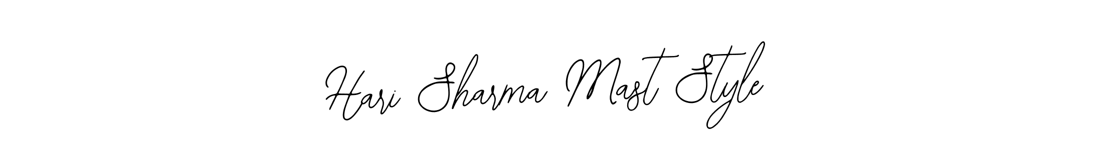 Use a signature maker to create a handwritten signature online. With this signature software, you can design (Bearetta-2O07w) your own signature for name Hari Sharma Mast Style. Hari Sharma Mast Style signature style 12 images and pictures png