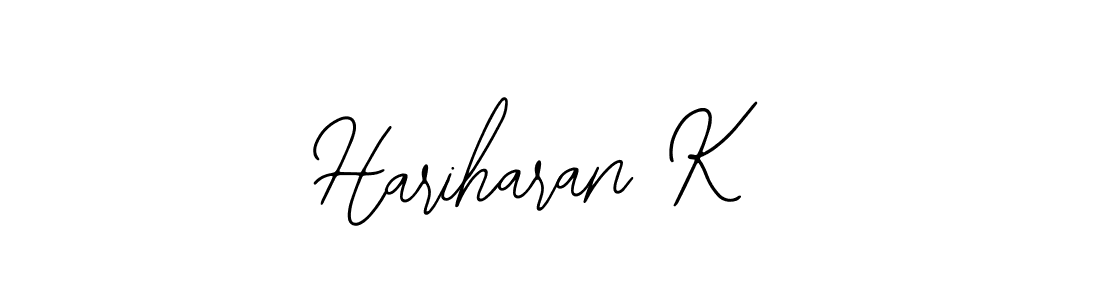 if you are searching for the best signature style for your name Hariharan K. so please give up your signature search. here we have designed multiple signature styles  using Bearetta-2O07w. Hariharan K signature style 12 images and pictures png