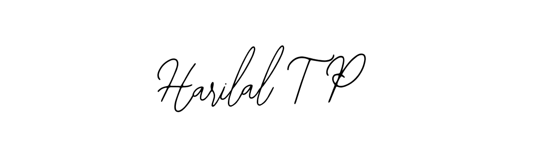 Use a signature maker to create a handwritten signature online. With this signature software, you can design (Bearetta-2O07w) your own signature for name Harilal T P. Harilal T P signature style 12 images and pictures png