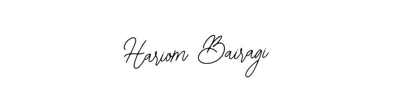 Design your own signature with our free online signature maker. With this signature software, you can create a handwritten (Bearetta-2O07w) signature for name Hariom Bairagi. Hariom Bairagi signature style 12 images and pictures png