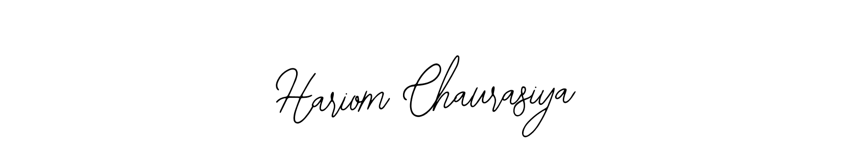 The best way (Bearetta-2O07w) to make a short signature is to pick only two or three words in your name. The name Hariom Chaurasiya include a total of six letters. For converting this name. Hariom Chaurasiya signature style 12 images and pictures png