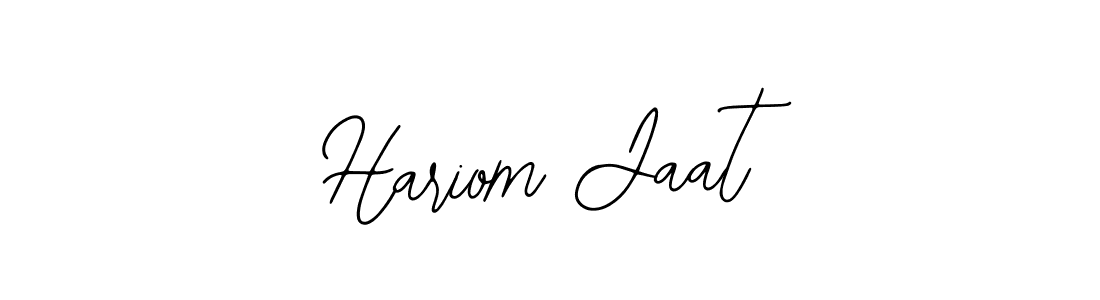 You should practise on your own different ways (Bearetta-2O07w) to write your name (Hariom Jaat) in signature. don't let someone else do it for you. Hariom Jaat signature style 12 images and pictures png