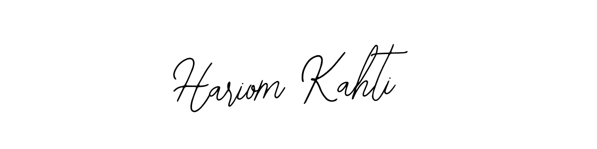 How to make Hariom Kahti signature? Bearetta-2O07w is a professional autograph style. Create handwritten signature for Hariom Kahti name. Hariom Kahti signature style 12 images and pictures png