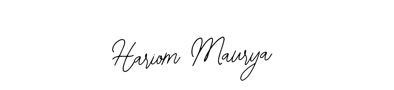 Create a beautiful signature design for name Hariom Maurya. With this signature (Bearetta-2O07w) fonts, you can make a handwritten signature for free. Hariom Maurya signature style 12 images and pictures png