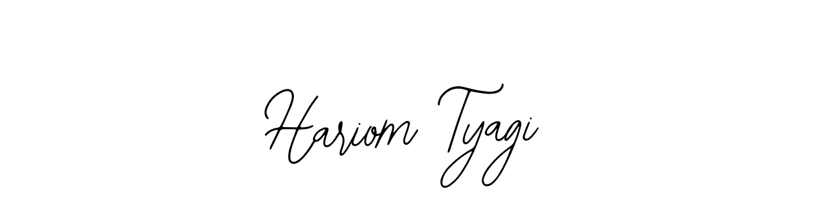 The best way (Bearetta-2O07w) to make a short signature is to pick only two or three words in your name. The name Hariom Tyagi include a total of six letters. For converting this name. Hariom Tyagi signature style 12 images and pictures png