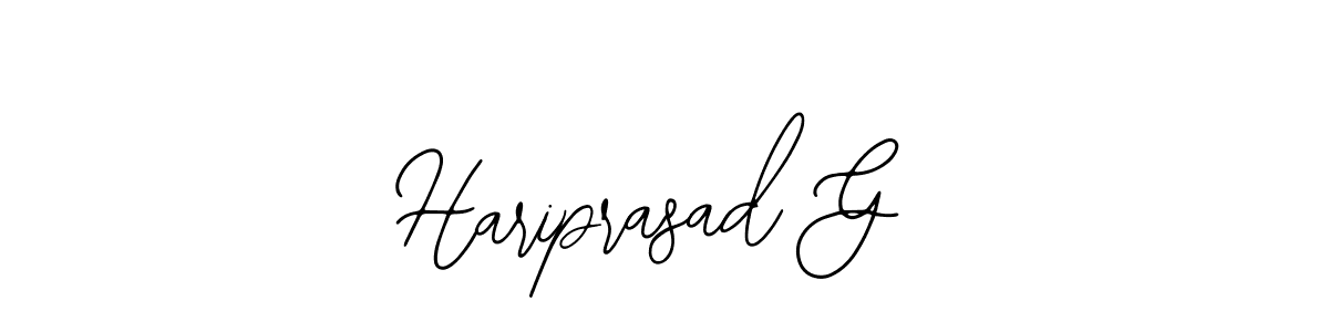 Use a signature maker to create a handwritten signature online. With this signature software, you can design (Bearetta-2O07w) your own signature for name Hariprasad G. Hariprasad G signature style 12 images and pictures png