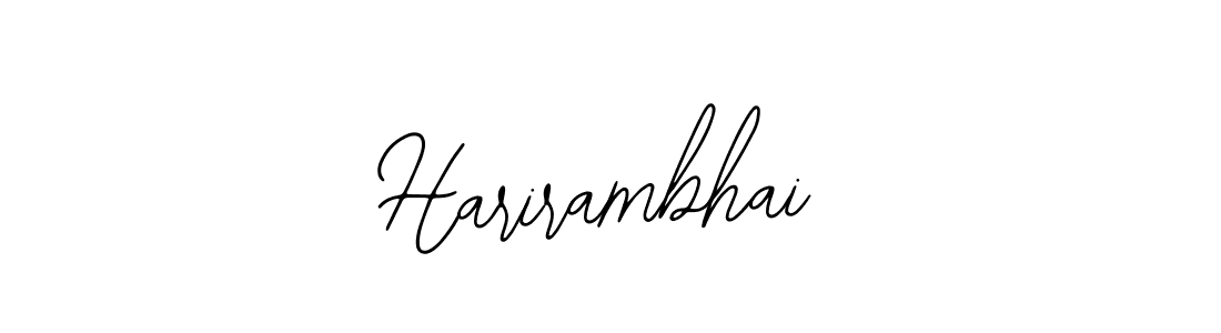 How to make Harirambhai name signature. Use Bearetta-2O07w style for creating short signs online. This is the latest handwritten sign. Harirambhai signature style 12 images and pictures png