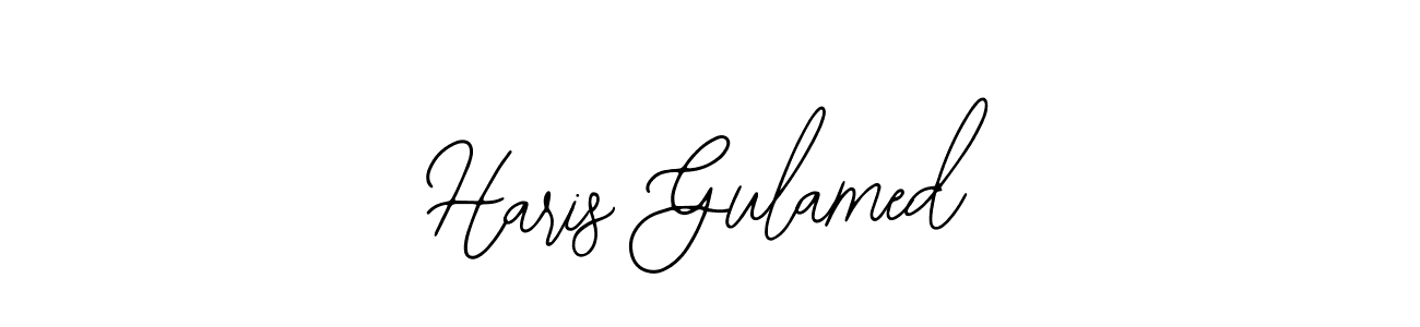 Use a signature maker to create a handwritten signature online. With this signature software, you can design (Bearetta-2O07w) your own signature for name Haris Gulamed. Haris Gulamed signature style 12 images and pictures png