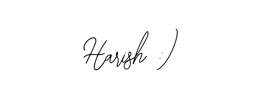 The best way (Bearetta-2O07w) to make a short signature is to pick only two or three words in your name. The name Harish :) include a total of six letters. For converting this name. Harish :) signature style 12 images and pictures png