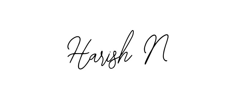 Use a signature maker to create a handwritten signature online. With this signature software, you can design (Bearetta-2O07w) your own signature for name Harish N. Harish N signature style 12 images and pictures png