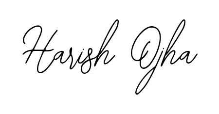 A sleek calligraphic signature for name Harish Ojha utilizing Bearetta-2O07w styling. Great for adding personal signatures to photos and art. Harish Ojha signature style 12 images and pictures png