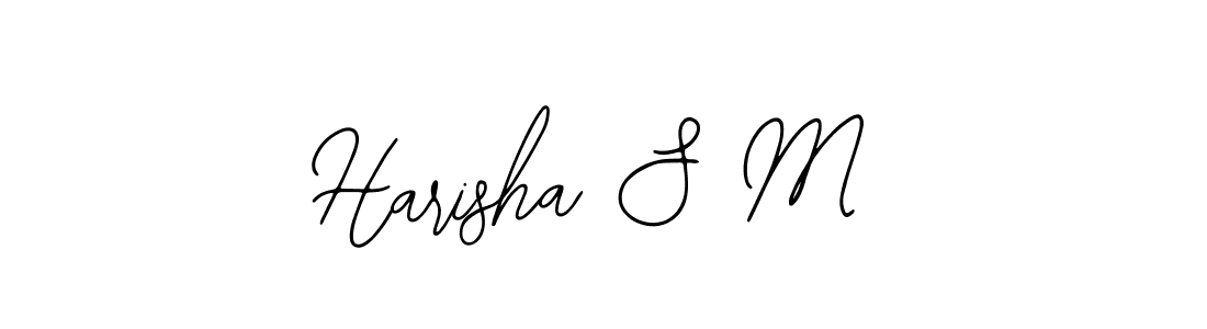 Use a signature maker to create a handwritten signature online. With this signature software, you can design (Bearetta-2O07w) your own signature for name Harisha S M. Harisha S M signature style 12 images and pictures png