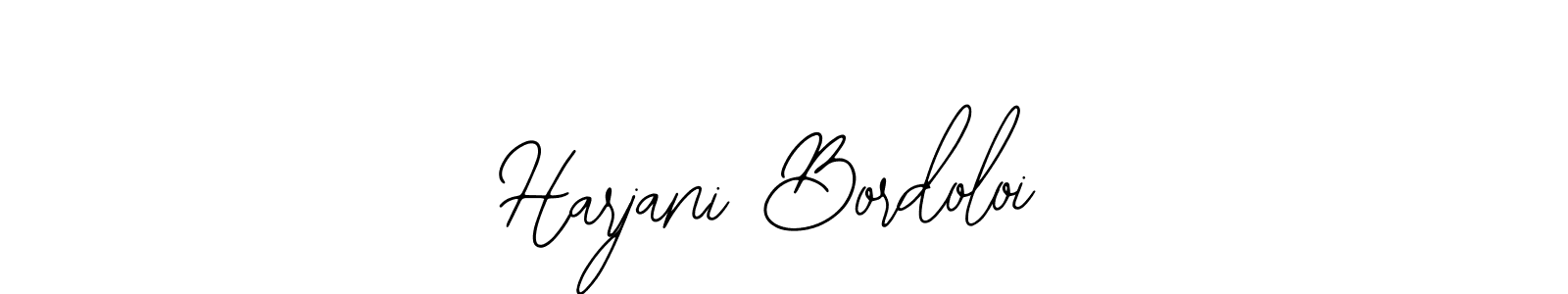 Use a signature maker to create a handwritten signature online. With this signature software, you can design (Bearetta-2O07w) your own signature for name Harjani Bordoloi. Harjani Bordoloi signature style 12 images and pictures png