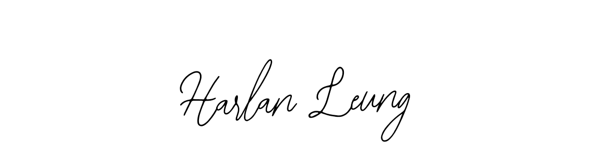 How to make Harlan Leung name signature. Use Bearetta-2O07w style for creating short signs online. This is the latest handwritten sign. Harlan Leung signature style 12 images and pictures png