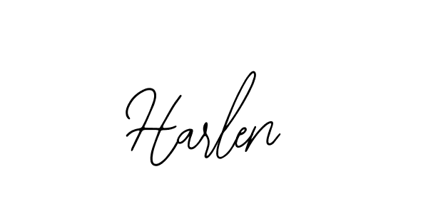 How to make Harlen name signature. Use Bearetta-2O07w style for creating short signs online. This is the latest handwritten sign. Harlen signature style 12 images and pictures png