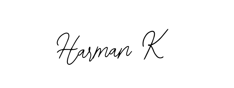 Use a signature maker to create a handwritten signature online. With this signature software, you can design (Bearetta-2O07w) your own signature for name Harman K. Harman K signature style 12 images and pictures png