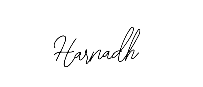 How to make Harnadh name signature. Use Bearetta-2O07w style for creating short signs online. This is the latest handwritten sign. Harnadh signature style 12 images and pictures png