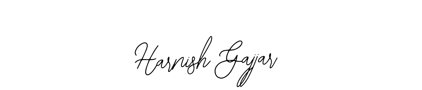 Harnish Gajjar stylish signature style. Best Handwritten Sign (Bearetta-2O07w) for my name. Handwritten Signature Collection Ideas for my name Harnish Gajjar. Harnish Gajjar signature style 12 images and pictures png