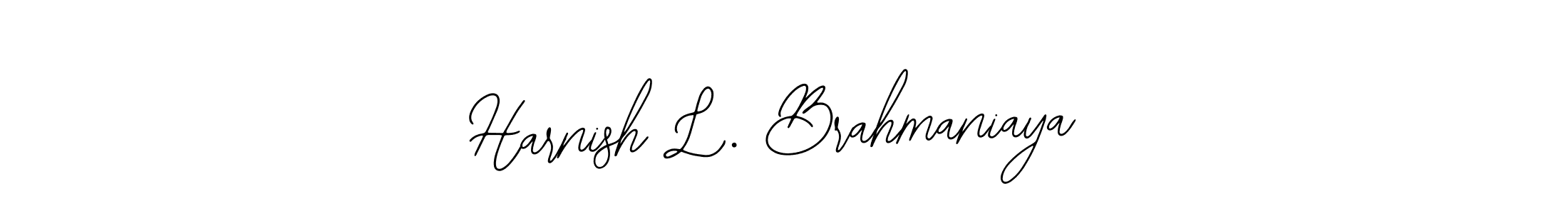 Make a short Harnish L. Brahmaniaya signature style. Manage your documents anywhere anytime using Bearetta-2O07w. Create and add eSignatures, submit forms, share and send files easily. Harnish L. Brahmaniaya signature style 12 images and pictures png