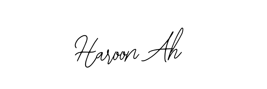 The best way (Bearetta-2O07w) to make a short signature is to pick only two or three words in your name. The name Haroon Ah include a total of six letters. For converting this name. Haroon Ah signature style 12 images and pictures png