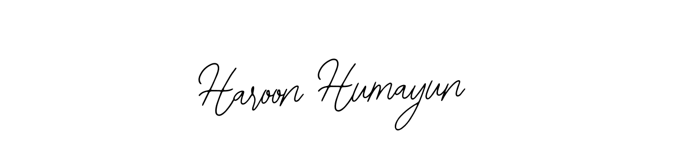 Use a signature maker to create a handwritten signature online. With this signature software, you can design (Bearetta-2O07w) your own signature for name Haroon Humayun. Haroon Humayun signature style 12 images and pictures png