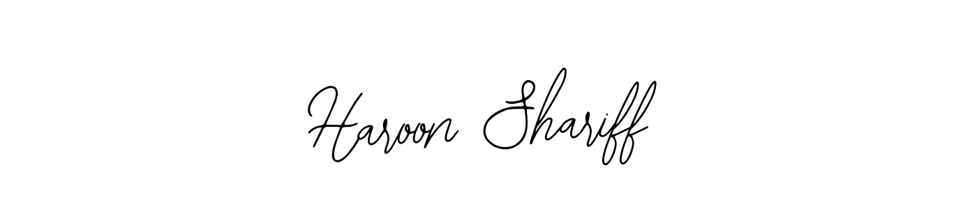 You should practise on your own different ways (Bearetta-2O07w) to write your name (Haroon Shariff) in signature. don't let someone else do it for you. Haroon Shariff signature style 12 images and pictures png