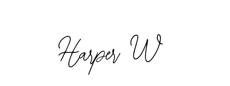 if you are searching for the best signature style for your name Harper W. so please give up your signature search. here we have designed multiple signature styles  using Bearetta-2O07w. Harper W signature style 12 images and pictures png