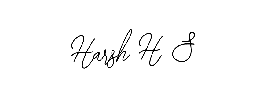 Use a signature maker to create a handwritten signature online. With this signature software, you can design (Bearetta-2O07w) your own signature for name Harsh H S. Harsh H S signature style 12 images and pictures png