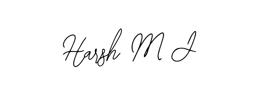 You should practise on your own different ways (Bearetta-2O07w) to write your name (Harsh M J) in signature. don't let someone else do it for you. Harsh M J signature style 12 images and pictures png