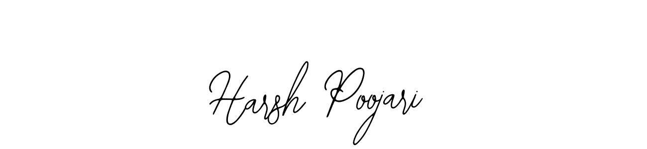 Use a signature maker to create a handwritten signature online. With this signature software, you can design (Bearetta-2O07w) your own signature for name Harsh Poojari. Harsh Poojari signature style 12 images and pictures png