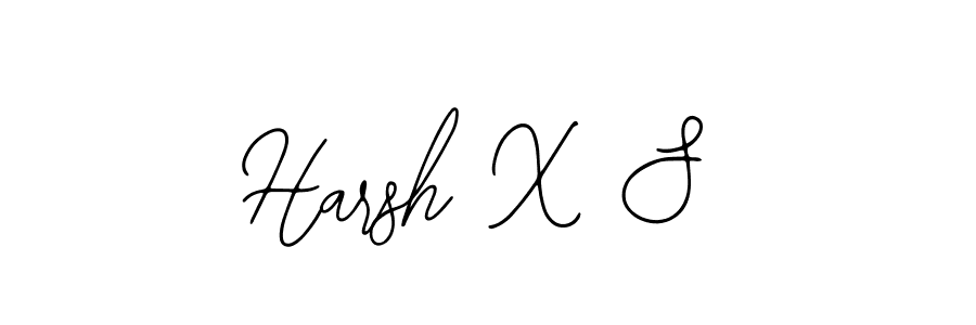 How to make Harsh X S name signature. Use Bearetta-2O07w style for creating short signs online. This is the latest handwritten sign. Harsh X S signature style 12 images and pictures png