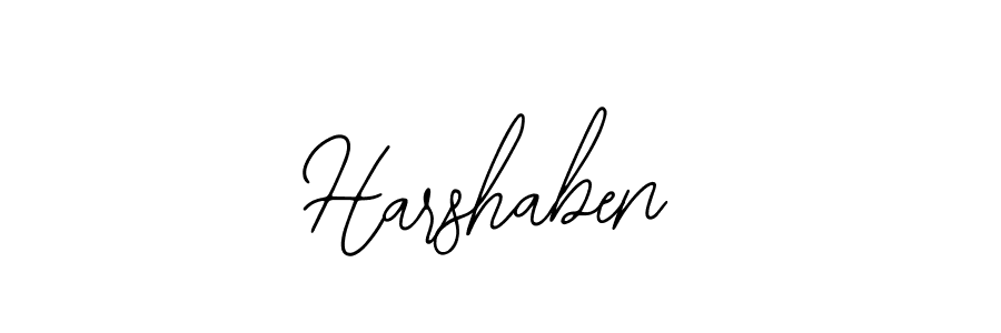 Use a signature maker to create a handwritten signature online. With this signature software, you can design (Bearetta-2O07w) your own signature for name Harshaben. Harshaben signature style 12 images and pictures png