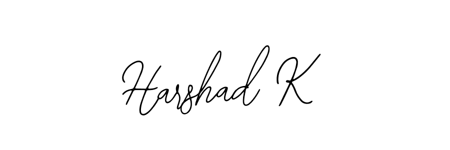 You should practise on your own different ways (Bearetta-2O07w) to write your name (Harshad K) in signature. don't let someone else do it for you. Harshad K signature style 12 images and pictures png