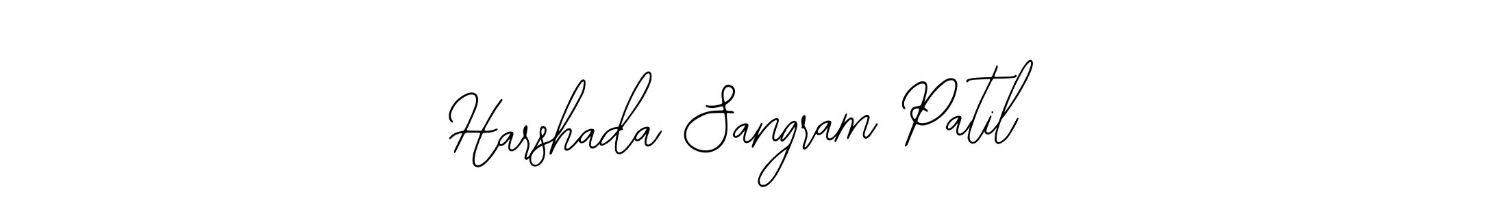 You should practise on your own different ways (Bearetta-2O07w) to write your name (Harshada Sangram Patil) in signature. don't let someone else do it for you. Harshada Sangram Patil signature style 12 images and pictures png