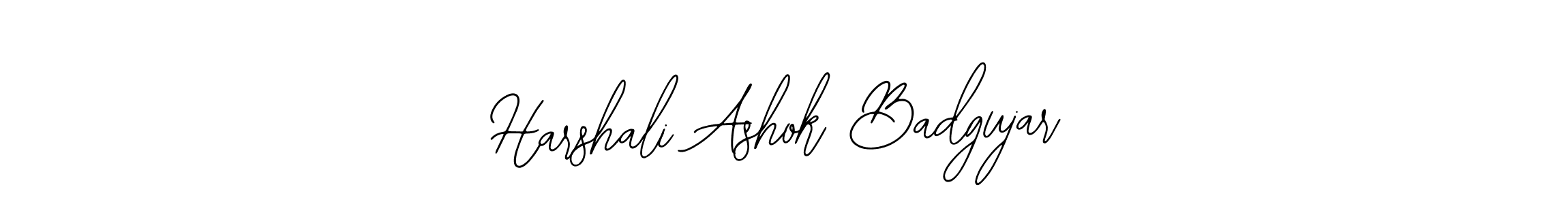 Use a signature maker to create a handwritten signature online. With this signature software, you can design (Bearetta-2O07w) your own signature for name Harshali Ashok Badgujar. Harshali Ashok Badgujar signature style 12 images and pictures png