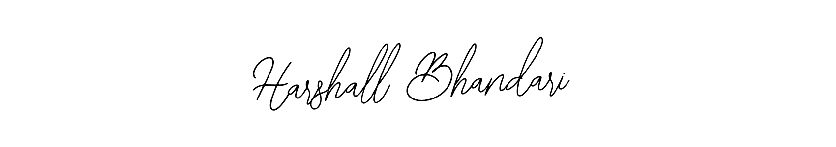 How to make Harshall Bhandari name signature. Use Bearetta-2O07w style for creating short signs online. This is the latest handwritten sign. Harshall Bhandari signature style 12 images and pictures png