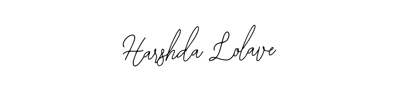 You should practise on your own different ways (Bearetta-2O07w) to write your name (Harshda Lolave) in signature. don't let someone else do it for you. Harshda Lolave signature style 12 images and pictures png
