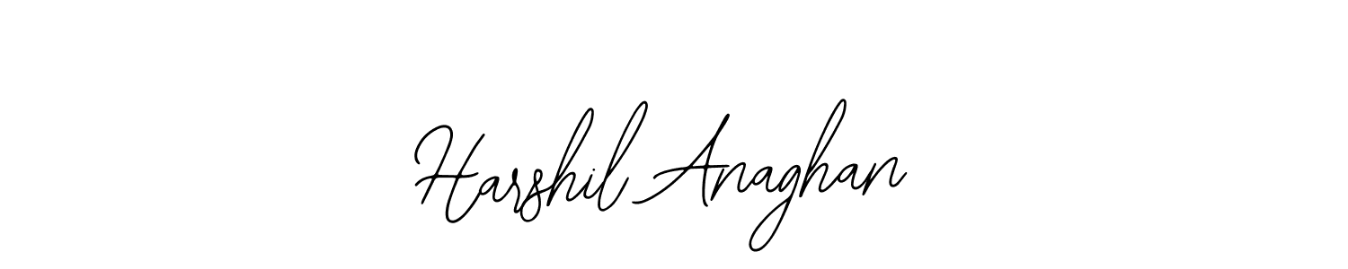 Similarly Bearetta-2O07w is the best handwritten signature design. Signature creator online .You can use it as an online autograph creator for name Harshil Anaghan. Harshil Anaghan signature style 12 images and pictures png