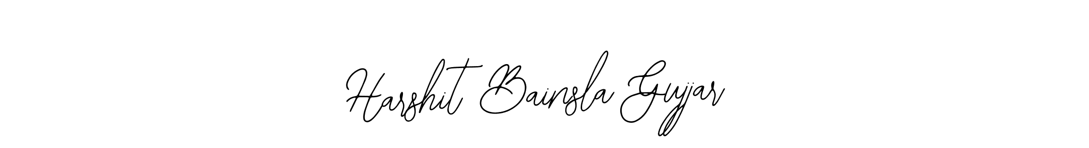 if you are searching for the best signature style for your name Harshit Bainsla Gujjar. so please give up your signature search. here we have designed multiple signature styles  using Bearetta-2O07w. Harshit Bainsla Gujjar signature style 12 images and pictures png