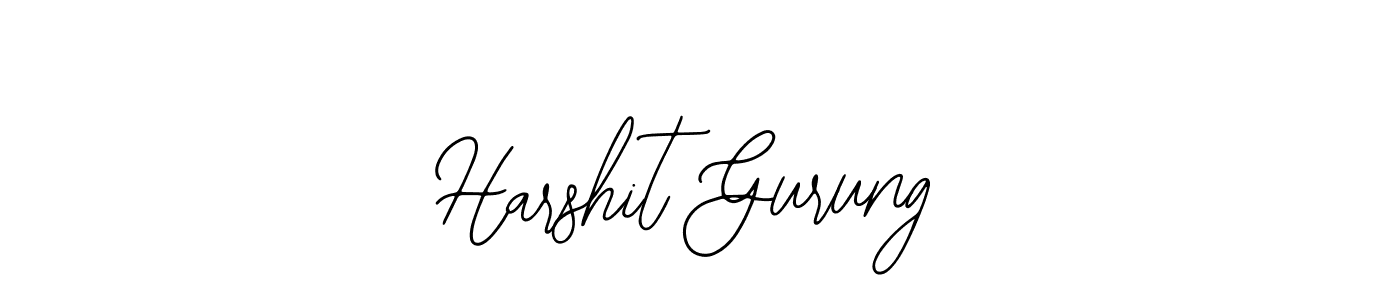 Use a signature maker to create a handwritten signature online. With this signature software, you can design (Bearetta-2O07w) your own signature for name Harshit Gurung. Harshit Gurung signature style 12 images and pictures png