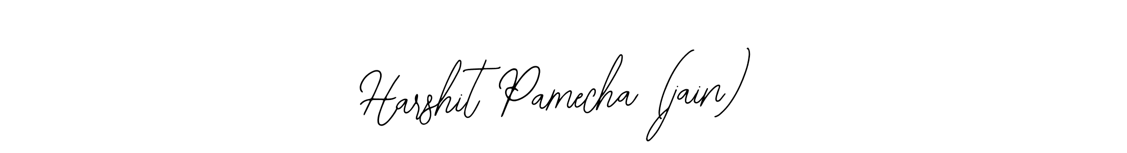 How to make Harshit Pamecha (jain) name signature. Use Bearetta-2O07w style for creating short signs online. This is the latest handwritten sign. Harshit Pamecha (jain) signature style 12 images and pictures png