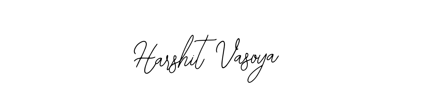 The best way (Bearetta-2O07w) to make a short signature is to pick only two or three words in your name. The name Harshit Vasoya include a total of six letters. For converting this name. Harshit Vasoya signature style 12 images and pictures png
